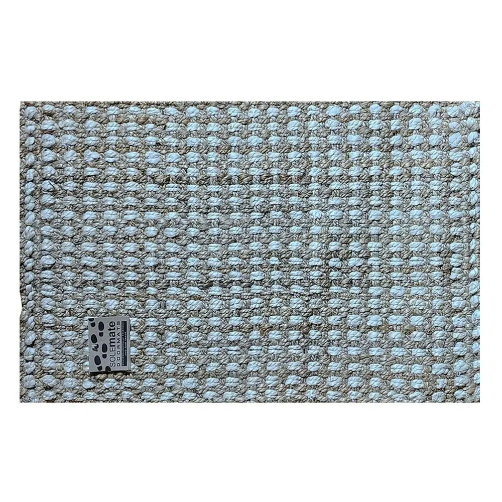 Solemate Jute 2 Tone Large Bubble 50x80cm Stylish Outdoor Entrance Doormat - Home & Garden