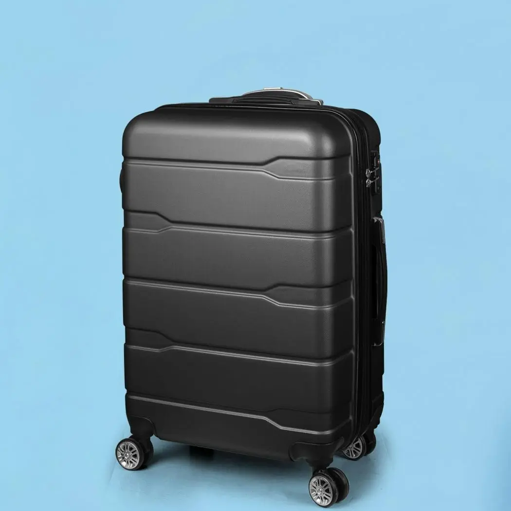 Slimbridge 28" Inch Expandable Luggage Travel Suitcase Case Hard Shell TSA Black - Fashion