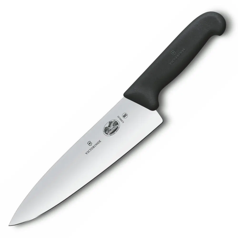 Victorinox Cooks Carving Extra Wide Blade 20cm Knife Fibrox Handle | 5.2063.20 - Home & Garden