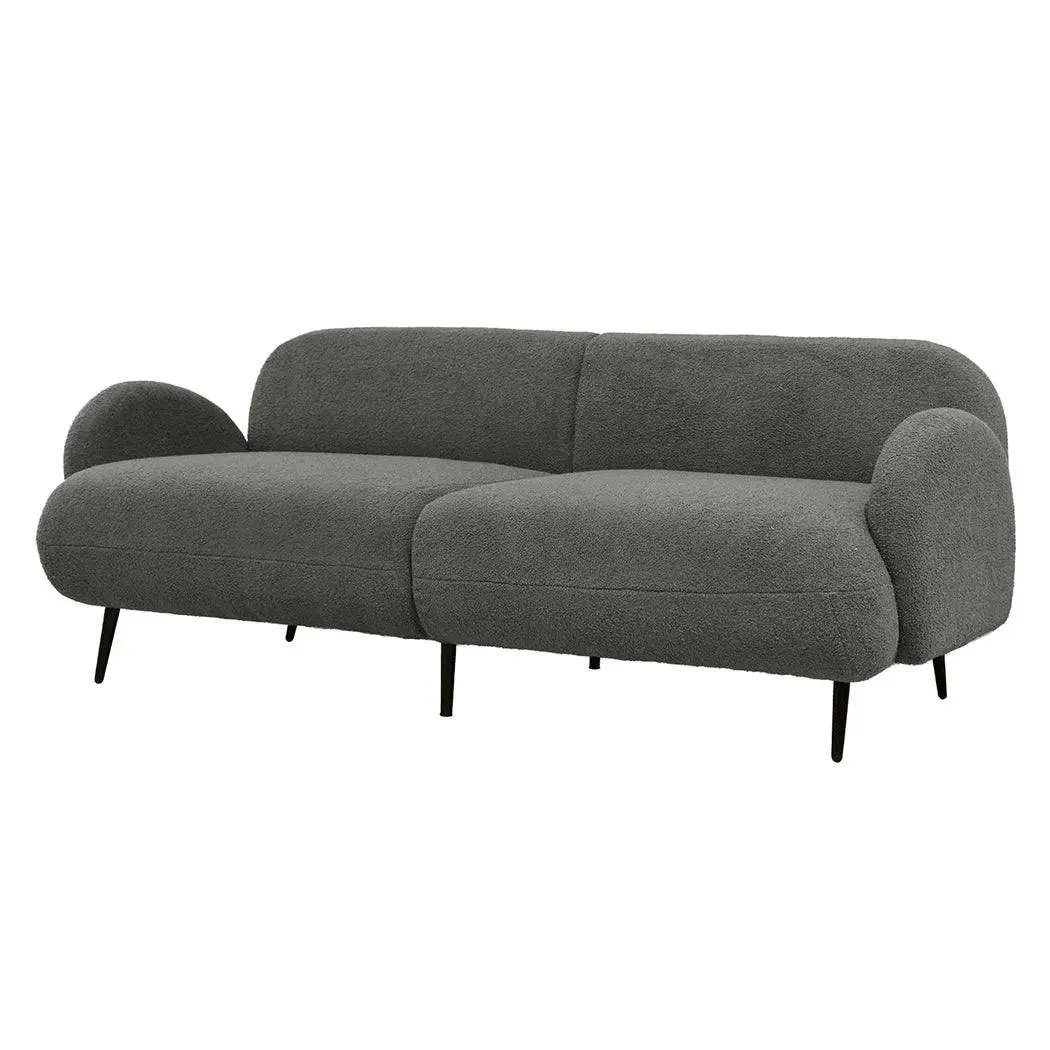 Levede Cloud Sofa 3 Seater Sherpa Fleece Upholstered Lounge Modern Couch Office - Furniture