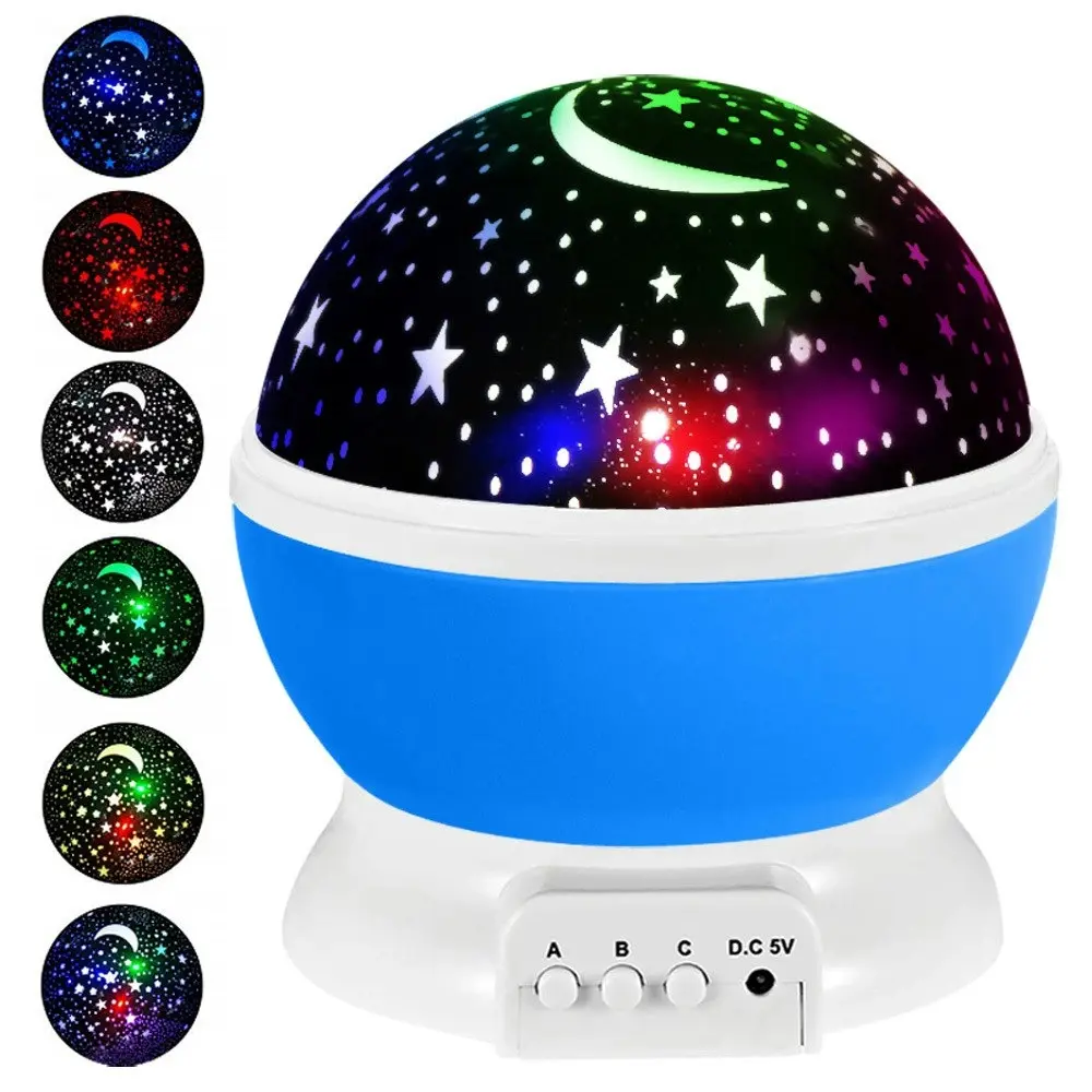 Rotating Starry Nursery Moon Galaxy Projector Table Lamp LED Night Light - Home & Garden