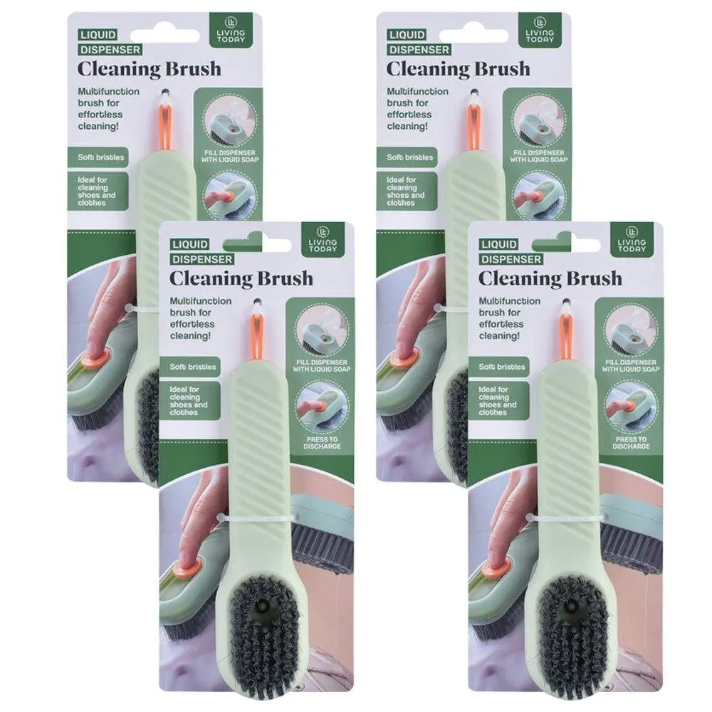 4PK Living Today Liquid Soap Dispenser Multipurpose Soft Bristle Cleaning Brush - Home & Garden