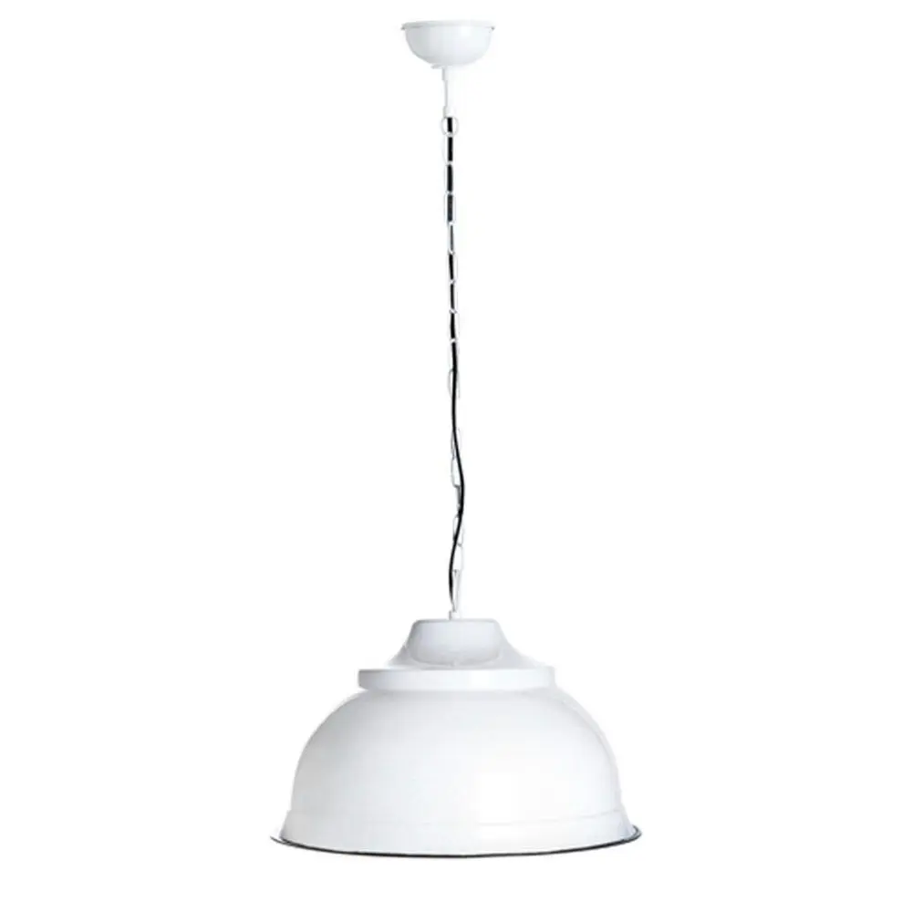 Belle Brasserie Overhead Ceiling Pendant Light Hanging Room Lamp Large 46cm WHT - Home & Garden