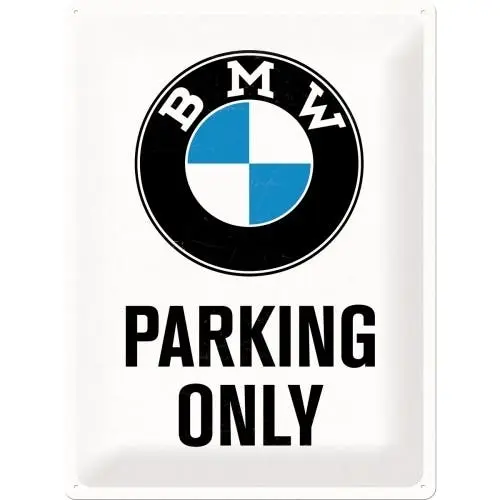 Nostalgic Art BMW Parking Only 30x40cm Large Metal Sign Home/Garage Wall Decor - Home & Garden