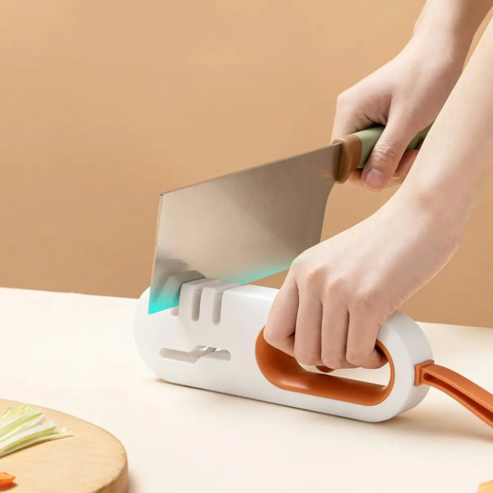 Kitchen Knife Sharpener Multifunctional 4 in 1 Home Manual Knife Accessories - Home & Garden