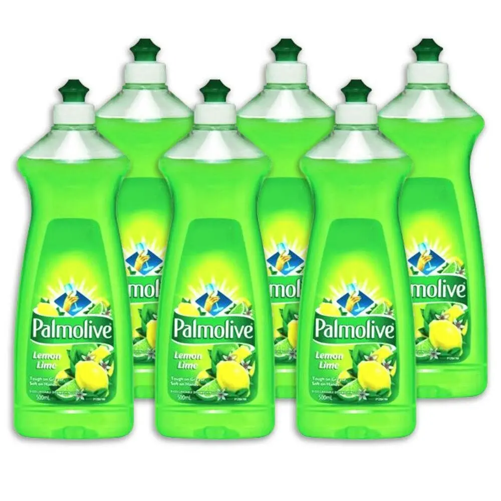 6x Palmolive 500ml Lemon Lime Dishwashing Liquid Detergent Wash Dishes Pan Glass - Home & Garden