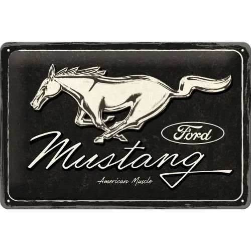 Nostalgic Art Ford Mustang Horse Logo 20x30cm Medium Metal Sign Home Wall Decor - Home & Garden