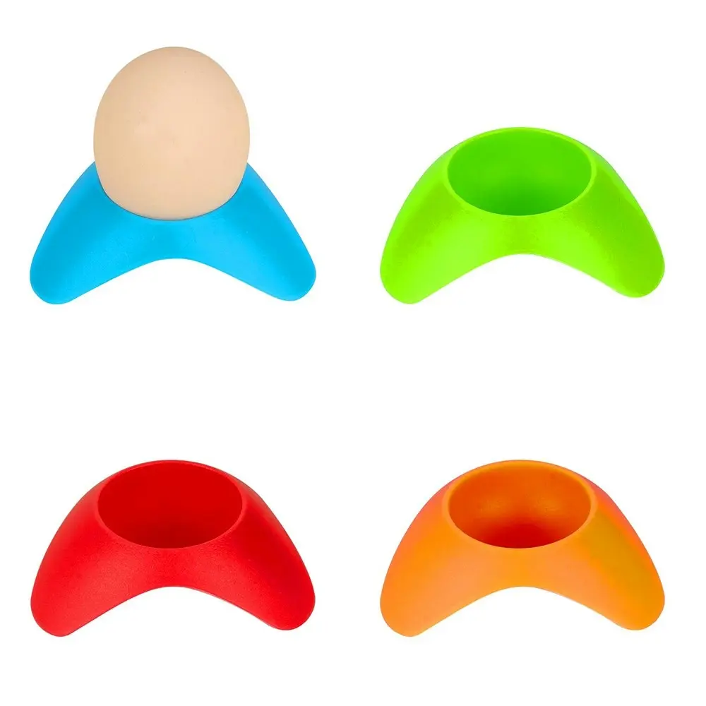 4 Pcs Silicone Egg Tray Egg Seat Holder Stand Storage Rack Eggs Cup Holder - Home & Garden