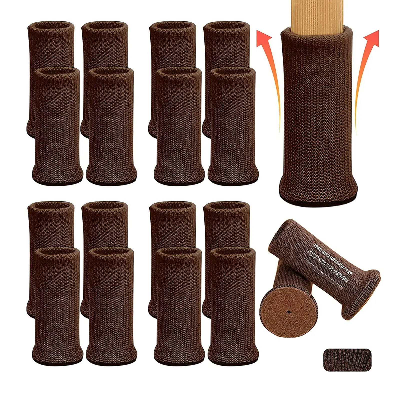 16 pcs Table and chair foot cover High Elastic Bottom Floor Protectors - Home & Garden