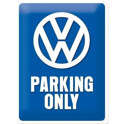 Nostalgic Art VW Parking Only 30x40cm Large Metal Sign Home/Garage Wall Decor - Home & Garden