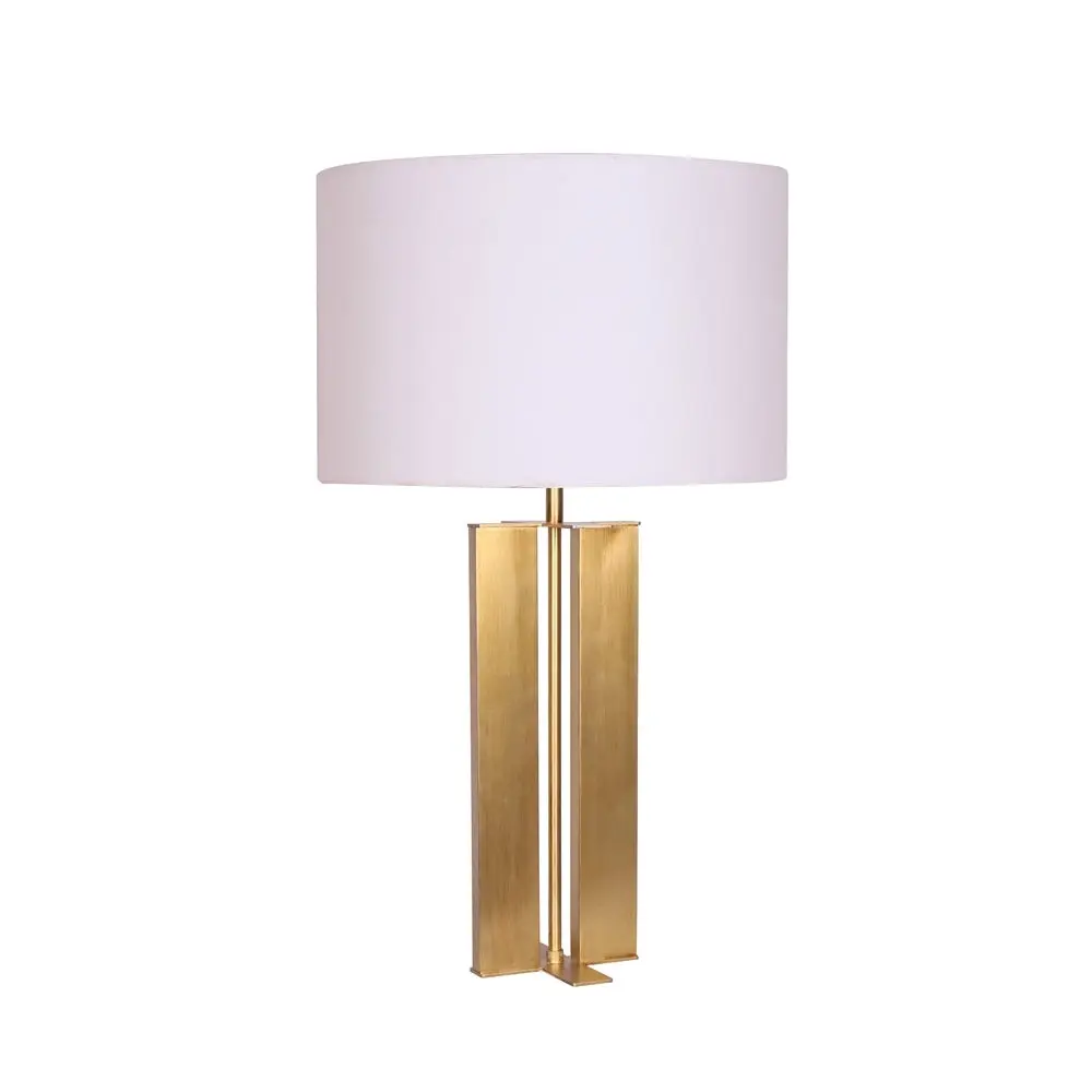Foret Table Lamp Desk Lamps Bedside Side Light Reading Metal Brushed Gold Lighting Decor - Home & Garden