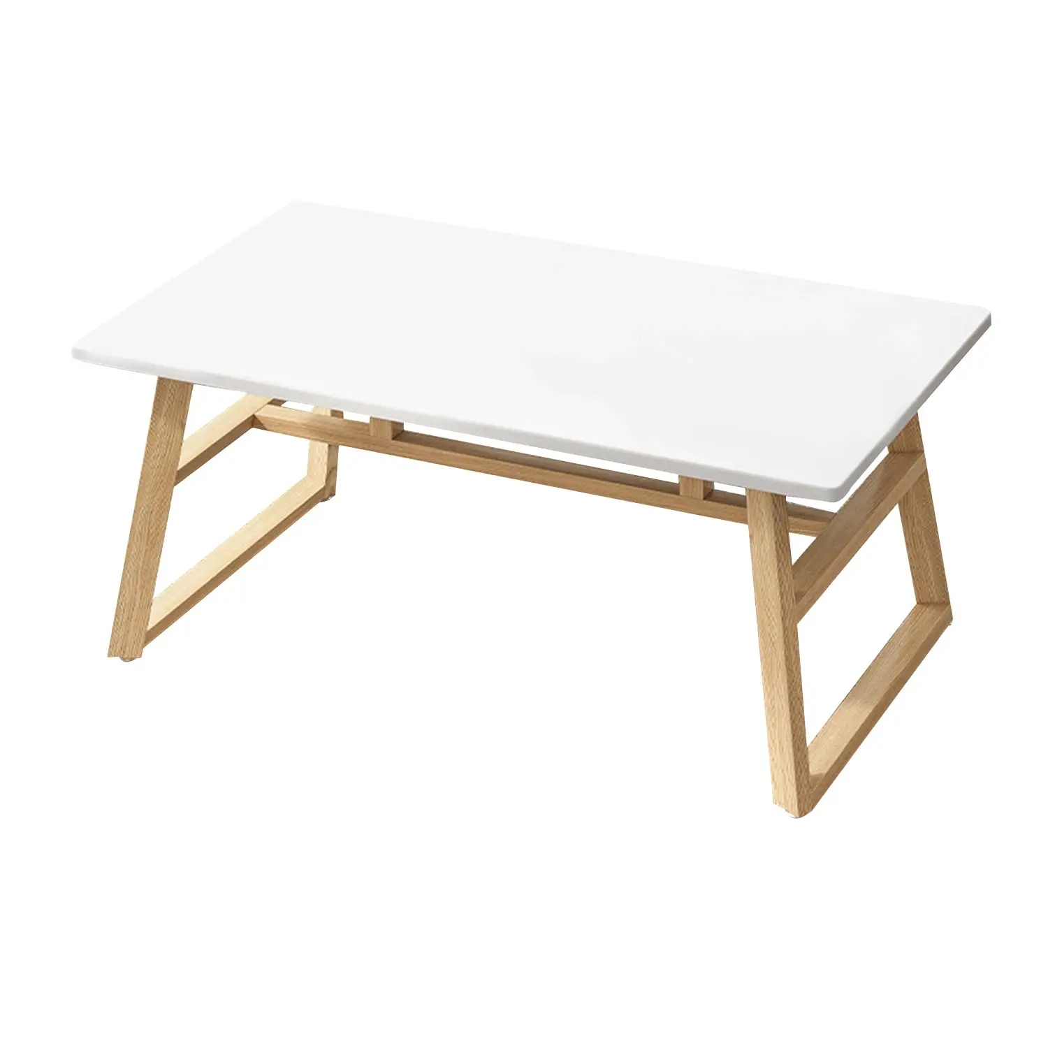 Foret Dining Table Rectangle Modern Home Kitchen Cafe Wood Metal 120x70cm White - Furniture