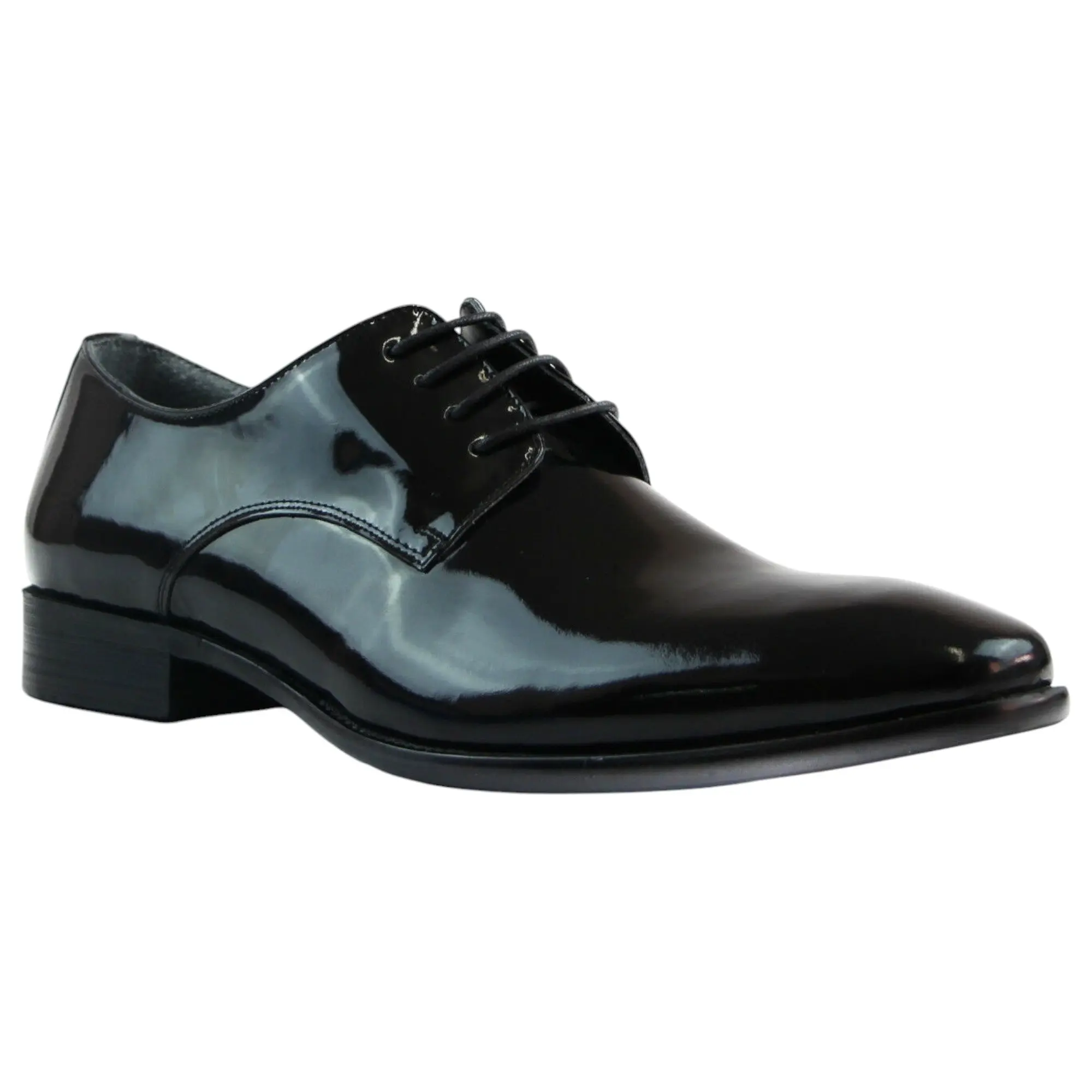 Mens Zasel Blair Leather Patent Lace Work Mens Formal Casual Work Dress Shoes - Fashion