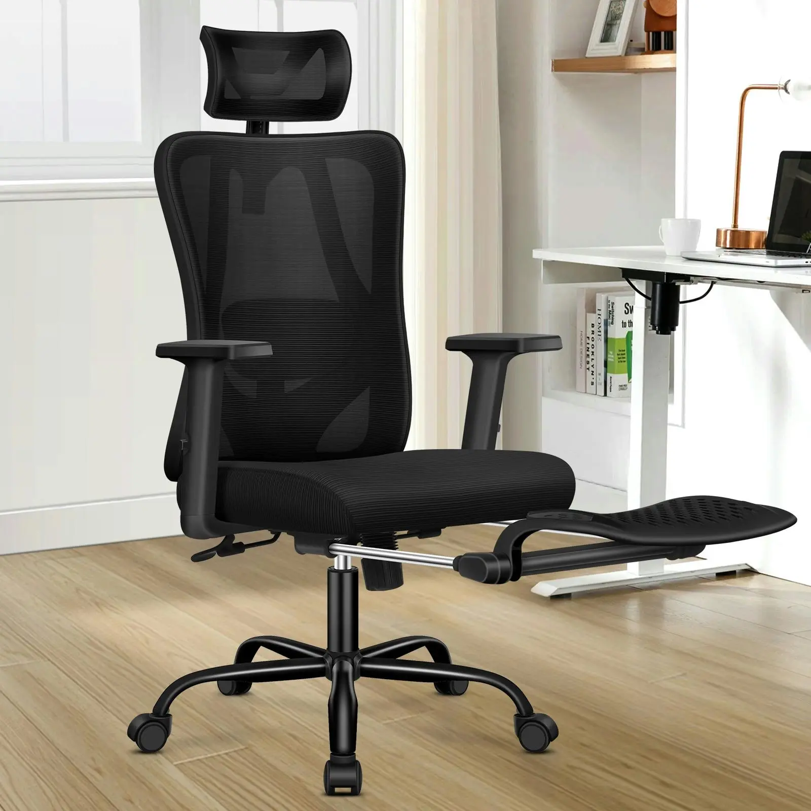 Alfordson Ergonomic Executive Mesh Office Chair All Black - Save up to 70% Off Office Furniture Specials