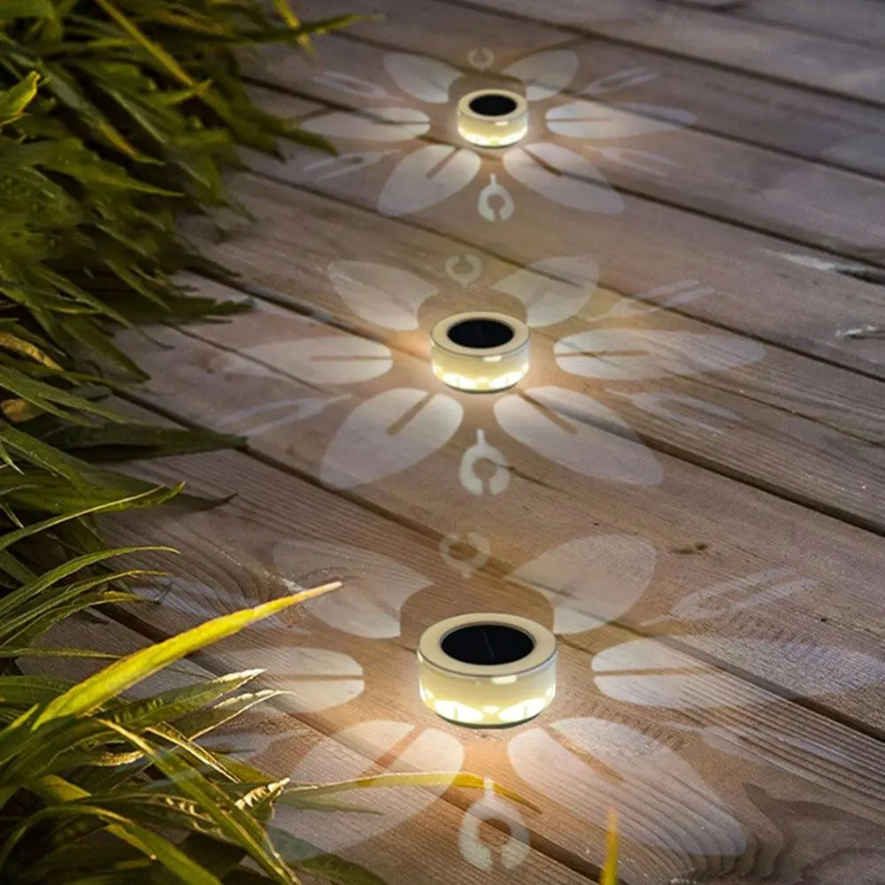 3 Pack LED Solar Outdoor Lights Flower Garden Landscape Step Porch Wall Lights - Home & Garden