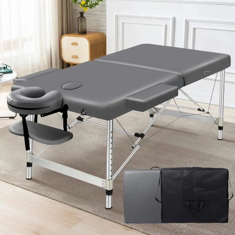 Alfordson Massage Table 2 Fold 75cm Grey - Health