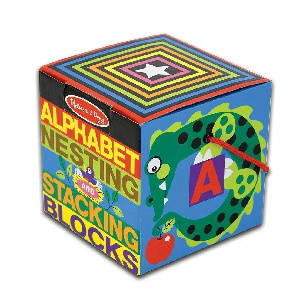 Melissa & Doug Alphabet Nesting & Stacking Blocks Kids/Childrens Toy 2+ - Toys & Games