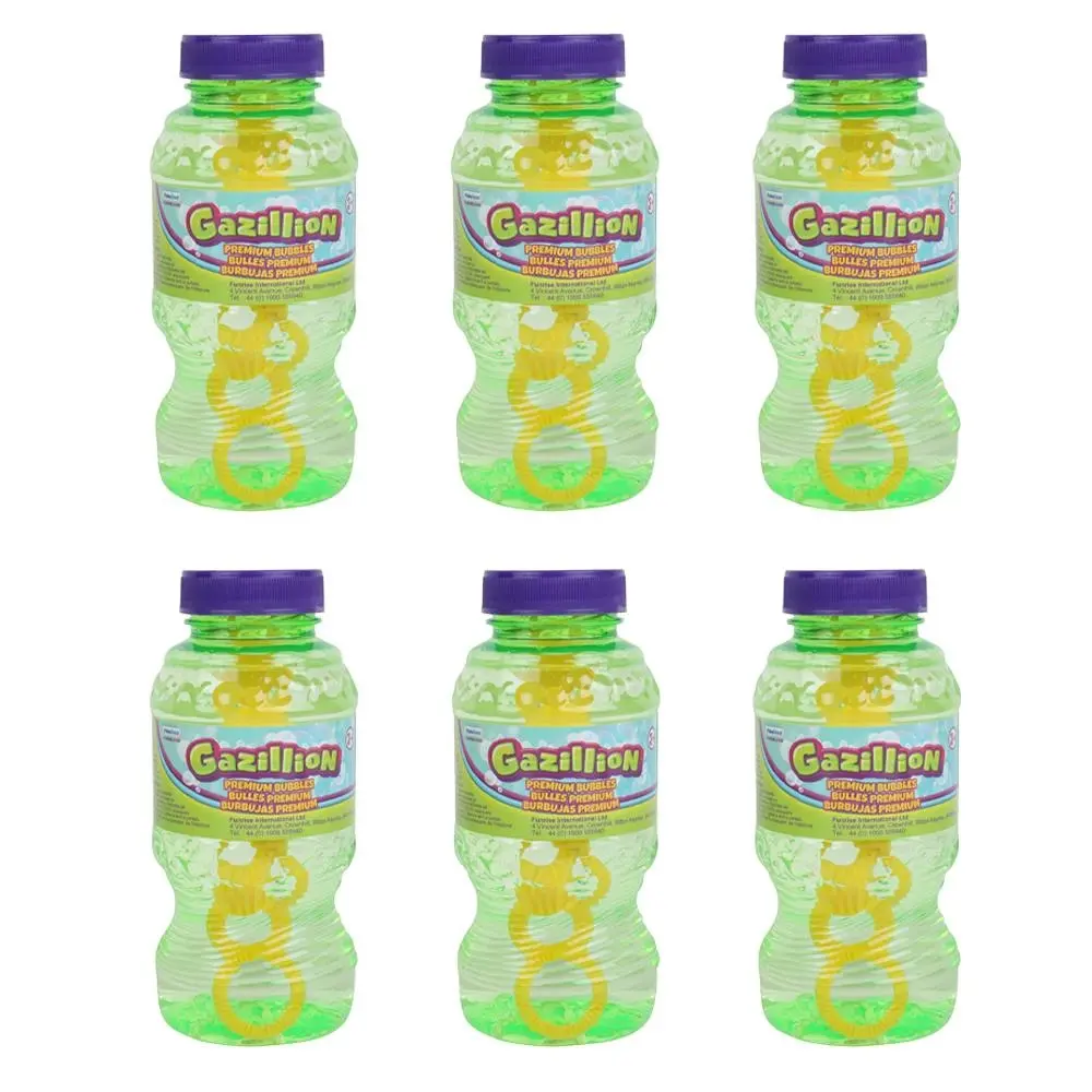 6PK Gazillion 230ml Liquid Bubbles Solution Childrens Outdoor Fun Play Toy 3+ - Toys & Games
