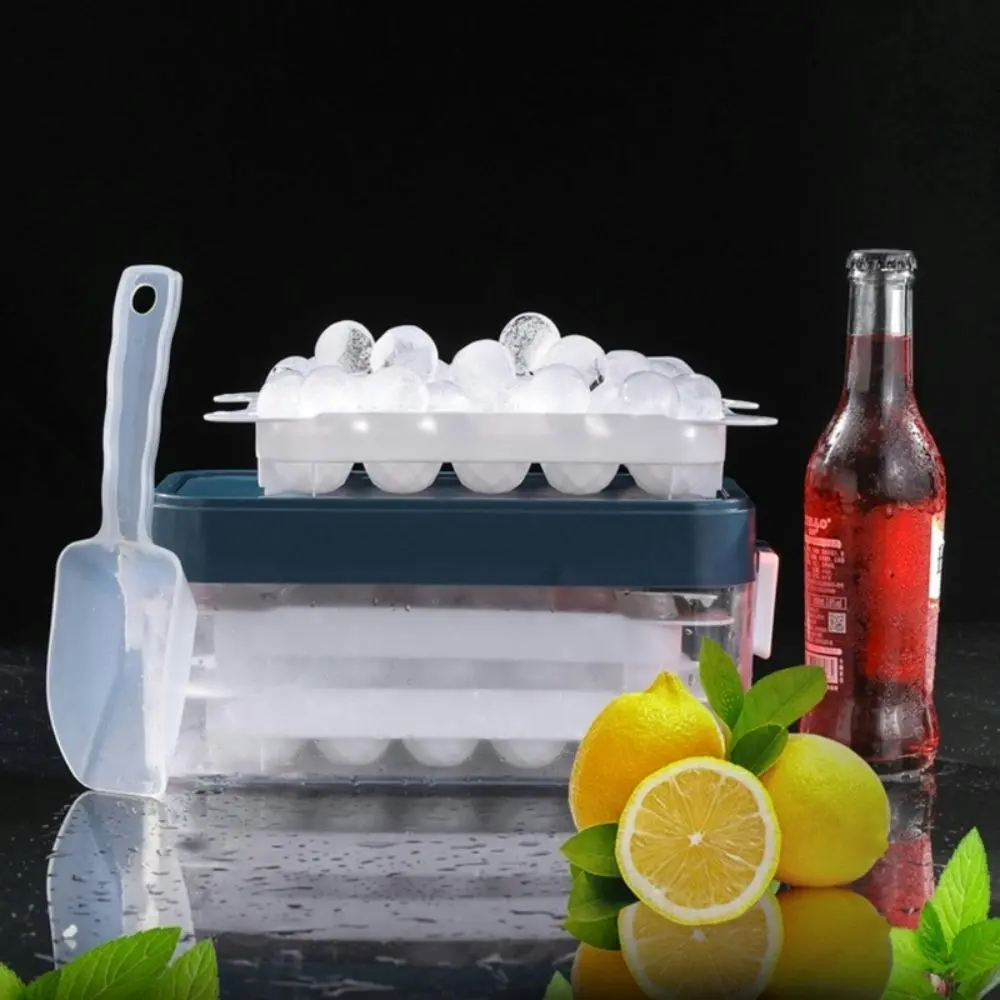 Double layer 15 Grids whiskey chilling molds box with ice shovel - Home & Garden