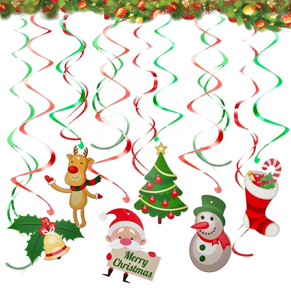 36Pcs Christmas Hanging Swirl Decorations Christmas Party Decoration Xmas Decor - Up to 60% Off Christmas Decoration Specials