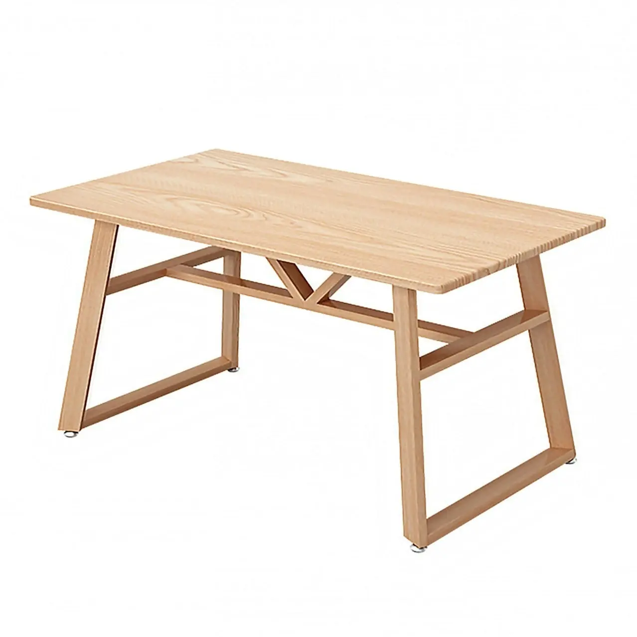 Foret Dining Table Rectangle Modern Home Kitchen Cafe Wood Metal 140x80cm - Furniture
