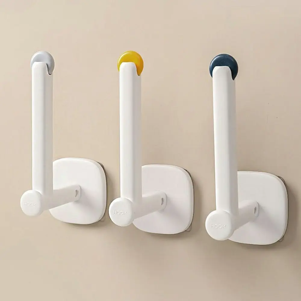 3Pcs Multifunctional Hook Lid Storage Hanger L Shape Wall Mounted Towel Holder - Home & Garden