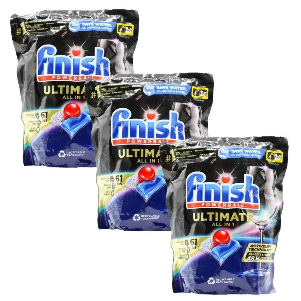 183pc Finish Ultimate All In 1 Powerball Dishwasher Cleaning Shine Tablets - Home & Garden