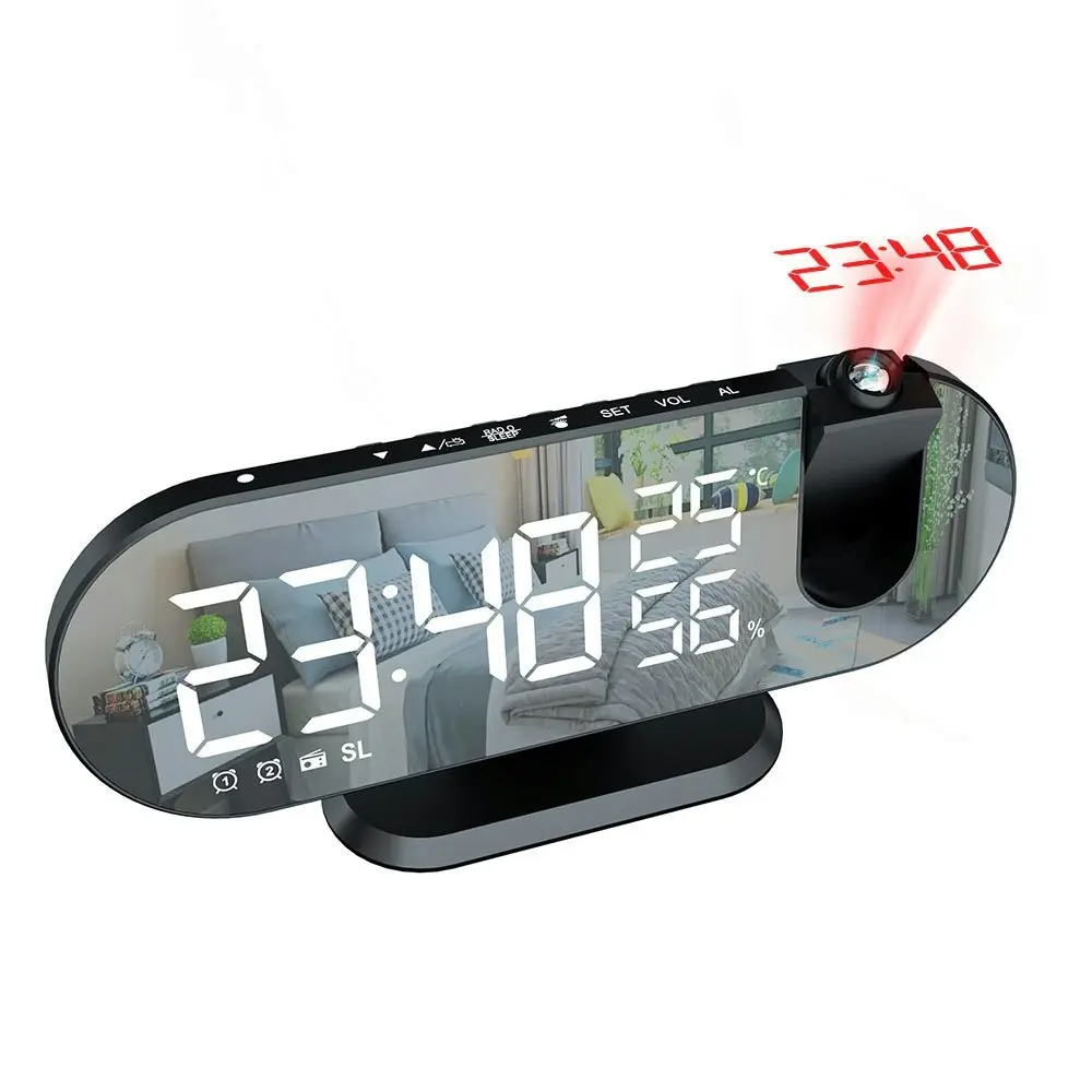 LED Digital Projection Alarm Clock with Projection FM Radio Time Projector - Home & Garden
