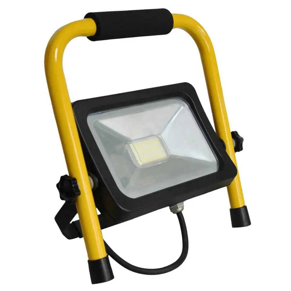 UltraCharge LED Flood Light/Spotlight/Work Light 30W 1.2m Cable w/Stand Yellow - Home & Garden