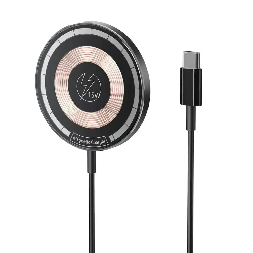 Rockrose 15W MagSafe Magnetic Wireless Charger Magpad Aqua For Smartphones BLK - Electronics