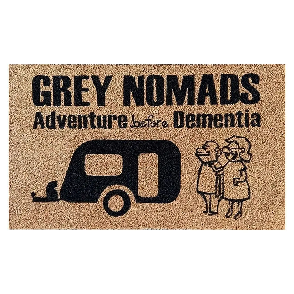 Solemate Latex Coir Grey Nomads 45x75cm Stylish Durable Outdoor Front Doormat - Home & Garden