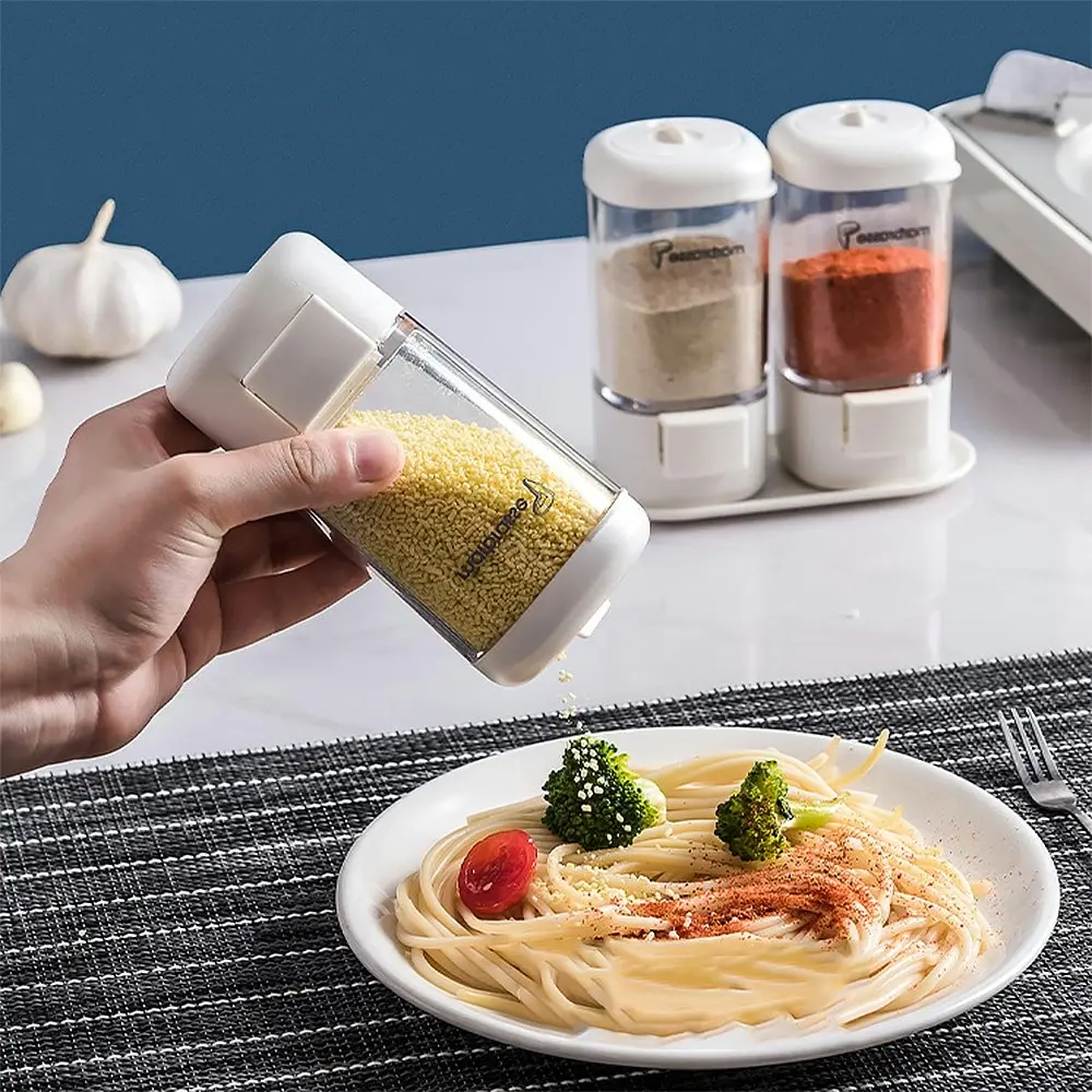 2 Packs Household Kitchen Measuring Seasoning Bottles-white