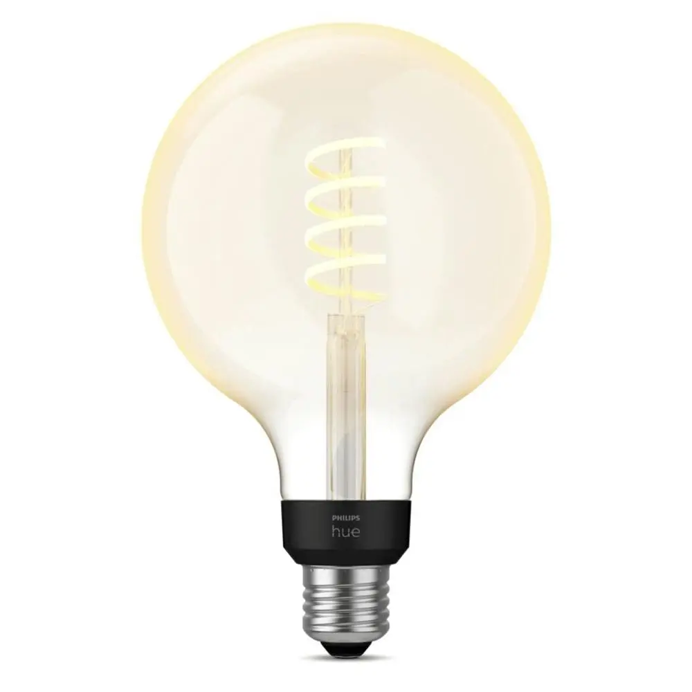Philips Hue 19cm/7W Smart Light LED Bulb G125 E27 Globe 550lm w/ Bluetooth White - Home & Garden