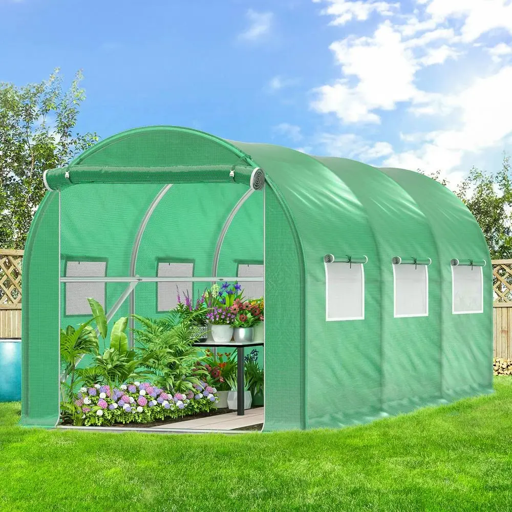Alfordson Greenhouse 3x2x2M Walk in Green House Tunnel Plant Garden Shed Dome - Home & Garden