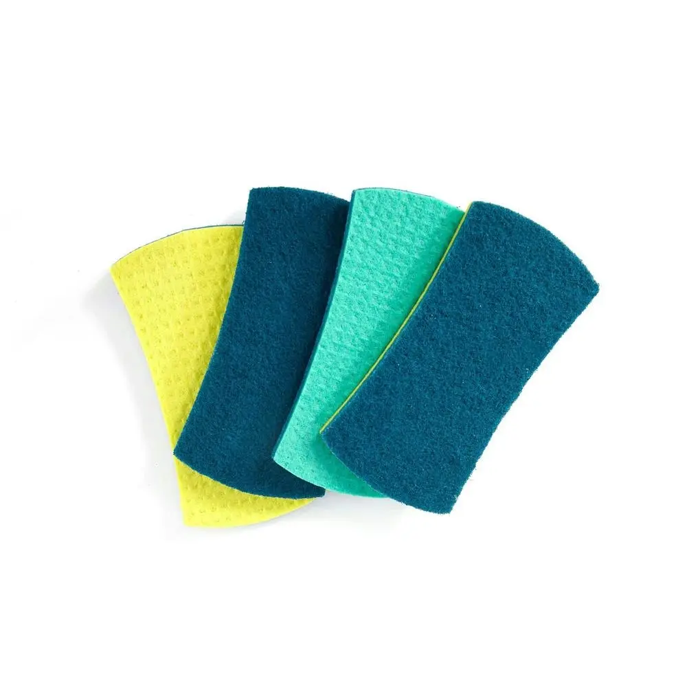 4PK Full Circle Stretch Plastic Counter/Sink Scrubber Kitchen Grease Cleaner Set - Home & Garden