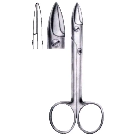 Crown Scissors Bebee both Sharp points straight 10 cm - Commercial