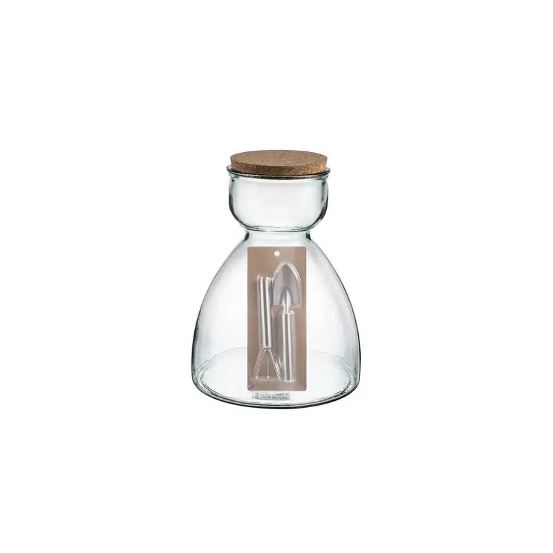 Ladelle Eco Recycled 34cm Glass Senna Terrarium Container Home/Room Decor Clear - Home & Garden