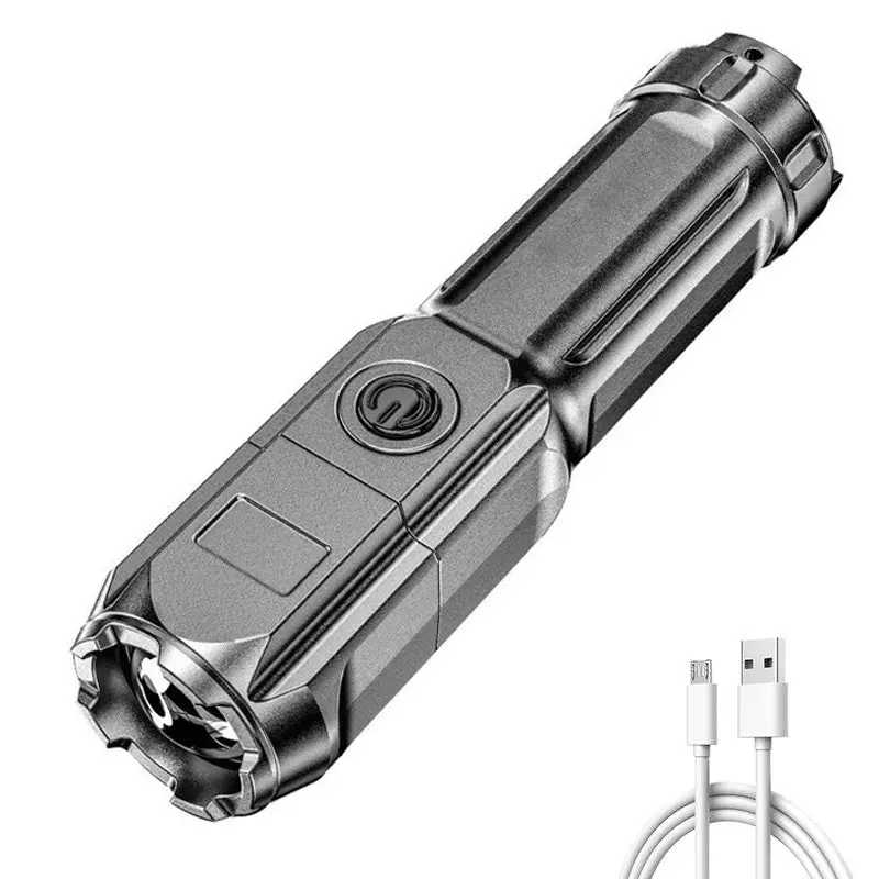Super bright flashlight with rechargeable zoom - Home & Garden