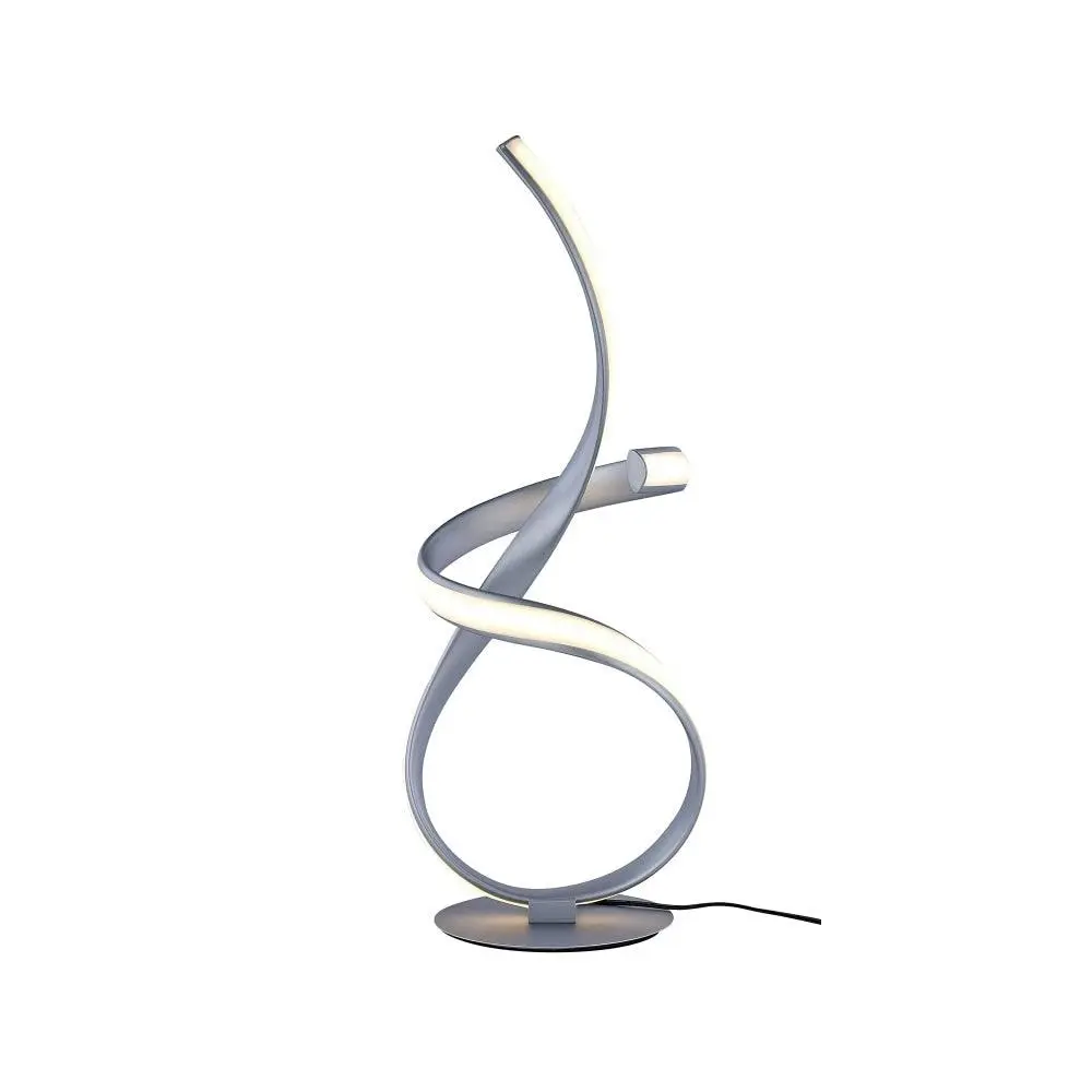 Nancy Modern Luxury LED Table Lamp Light Satin Chrome - Health