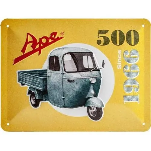 Nostalgic Art 15x20cm Small Wall Hanging Metal Sign Ape 500 Since 1966 Decor - Home & Garden