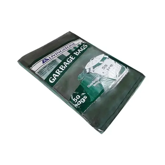 Livingstone Heavy Duty Garbage Bag Bin Liner Green 55L 20 Microns 65 x 91cm 50 Pack - Commercial