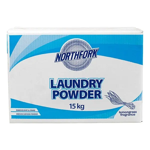 Northfork Industrial/Commercial Laundry Detergent 15kg Powder Soap Lemongrass - Home & Garden