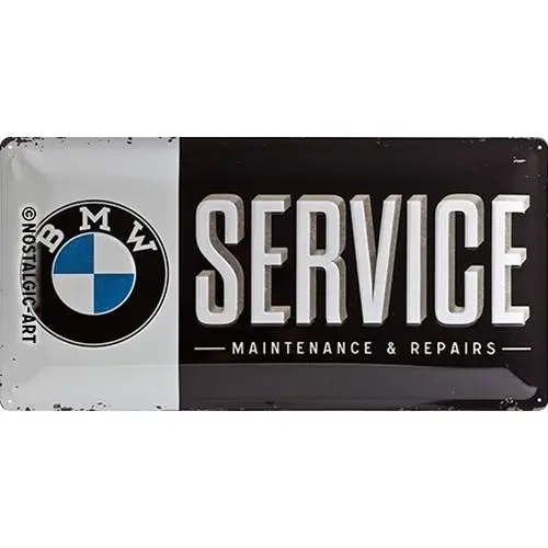 Nostalgic Art BMW Service 25x50cm Metal Long Sign Home/Garage/Office Wall Decor - Home & Garden