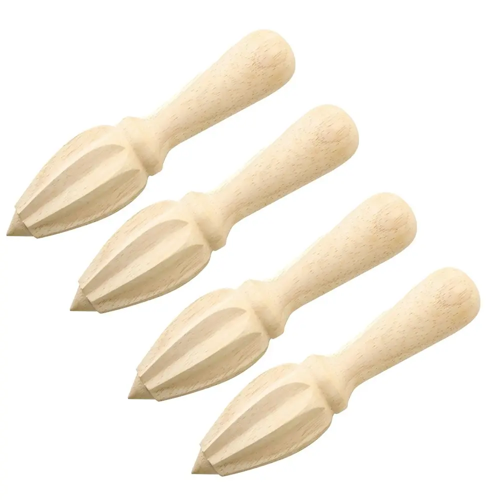 4x Cuisena Manual Wood Citrus Juicer/Reamer Kitchen Fruit Lemon Extractor Cream - Home & Garden