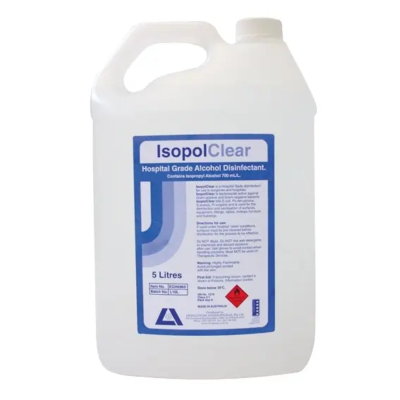 Livingstone Isopolclear 70% Isopropyl Alcohol Sanitiser 5L - Commercial