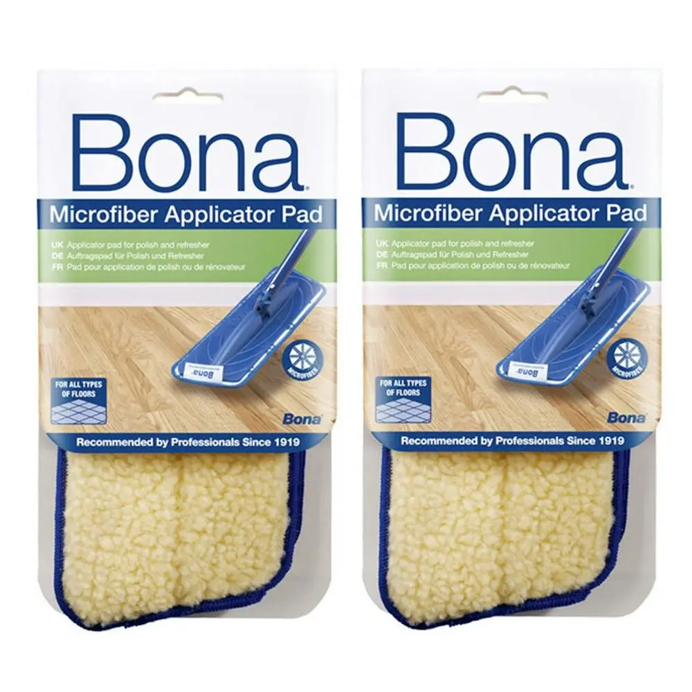 2PK Bona Microfibre Applicator Pad for Wood Refresher/Polish Floor Mop Cleaning - Home & Garden