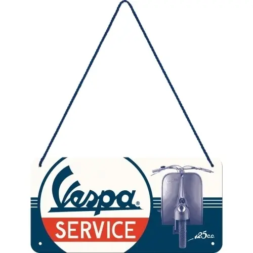 Nostalgic Art Metal 10x20cm Wall Hanging Sign Vespa Service Home/Office Decor - Home & Garden