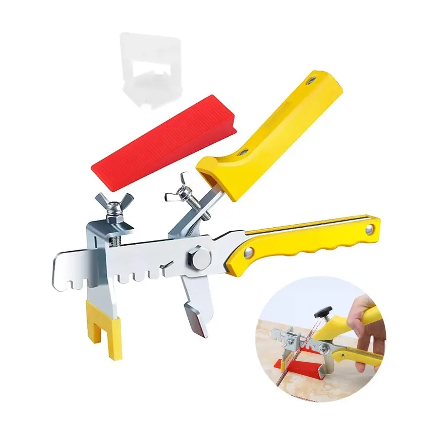 Salesbay Tile Leveling System (701) 3mm Clips Wedges Plier Spacer Tiling Tool Floor Wall - Hardware