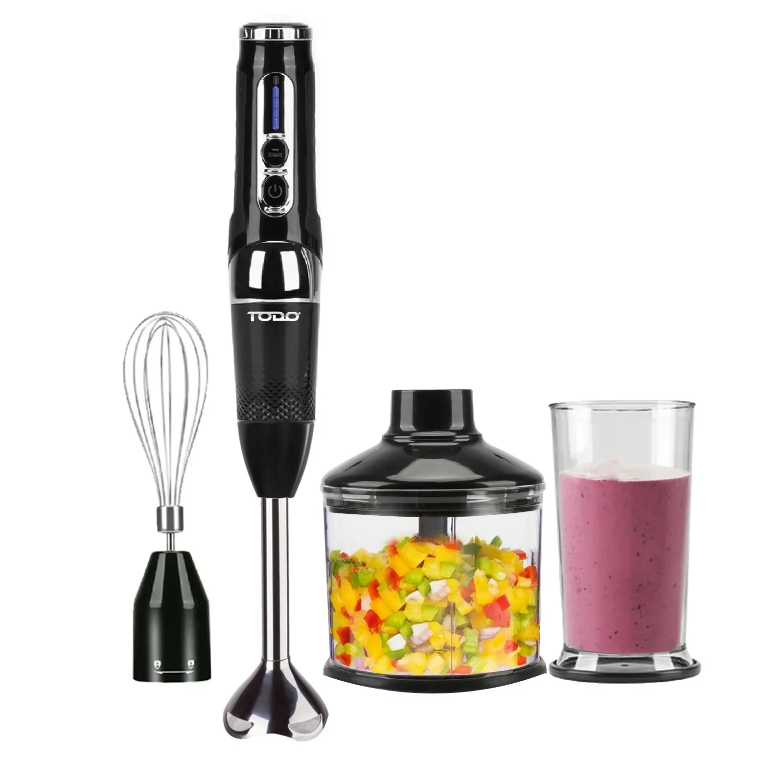 TODO Cordless Stick Blender Food Chopper Whisk 7.4V 2000mAh Handheld Electric Blender - Home & Garden