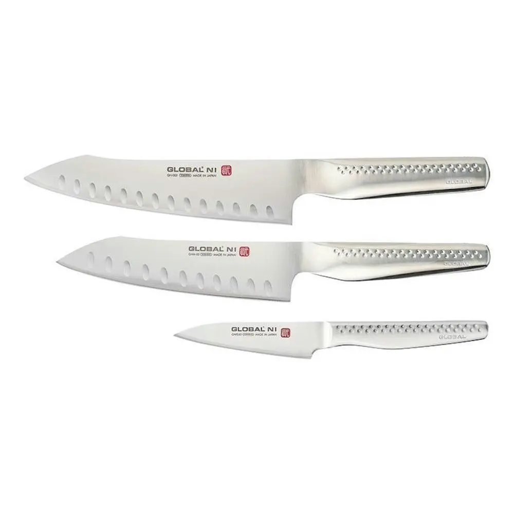 Global Ni 3pc Knife Set Paring + Vegetable + Cooks 3 Piece - Kitchenware - Save up to 70%